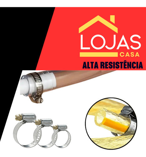 Kit 6 Abraçadeiras Aço Rosca Sem Fim Mangueiras, Compressor