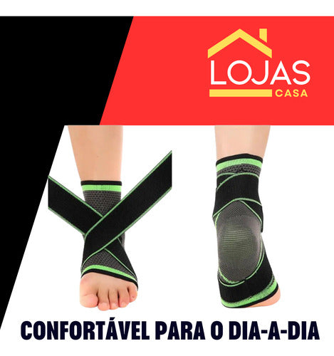 Tornozeleira De Compressão Ortopédica Confortável Ajustável