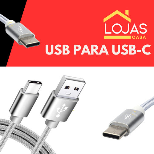 Cabo Usb-c Para Carga Controle Ps5 Trançado Tático Universal
