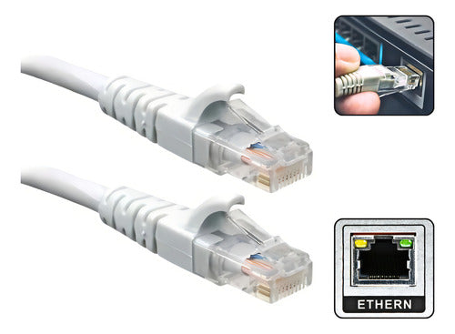 Cabo De Rede Cat6e 3m Rj45 Ethernet Pvc Alta Velocidade Cinza