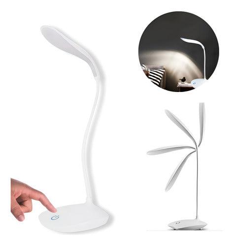 Luminária Abajur Mesa Touch Led Recarregável Escritório Casa