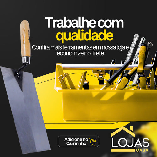 Colher Pedreiro Azulejista Ponta Reta E Borda Quadrada