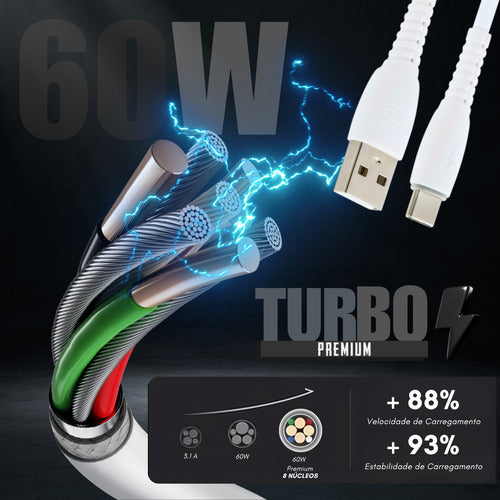 Cabo Carregador Para Samsung A20/ A32/ A31/ A52/ A72