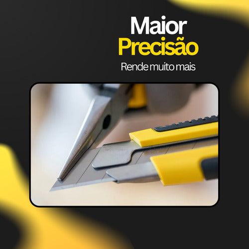 Kit Jogo Lâminas Para Estilete Em Aço 18mm 10 Peças