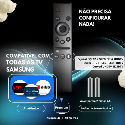 Controle Universal Para Tv Samsung Smart 4k Led Lcd 3d Todos