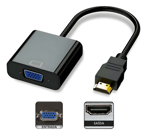 Conversor De Hdmi Para Vga Com Imagem Full Hd Pc Not Premium