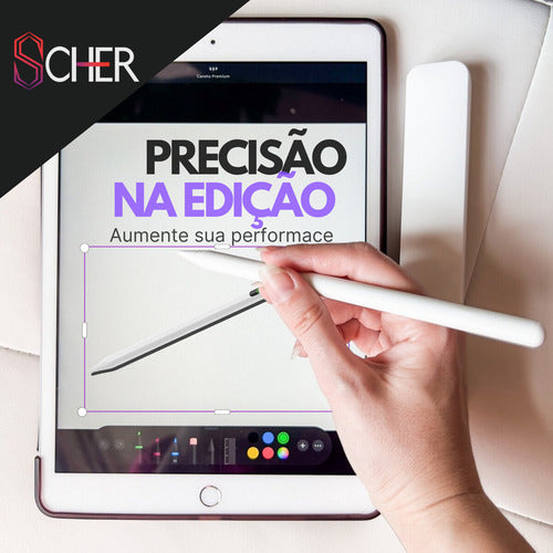 Caneta Para Tablet Pc Celular Android Ios Windows Com Led