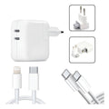 Carregador 50w Usb-c Duplo Para iPhone 16 15 14 13 11 2xcabo