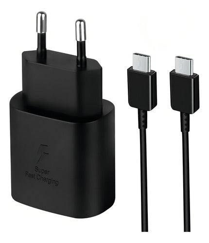 Carregador Fonte Turbo 45w Para Samsung Com Cabo Super Fast Cor Preto Lojas Casa