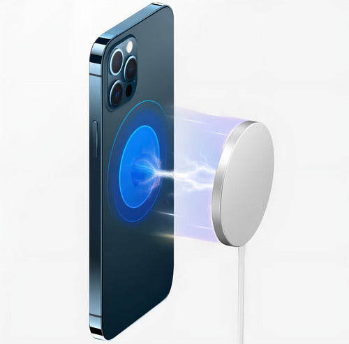 Carregador Sem Fio Magnético Indução P/ iPhone 13 14 15 16 Cor Branco