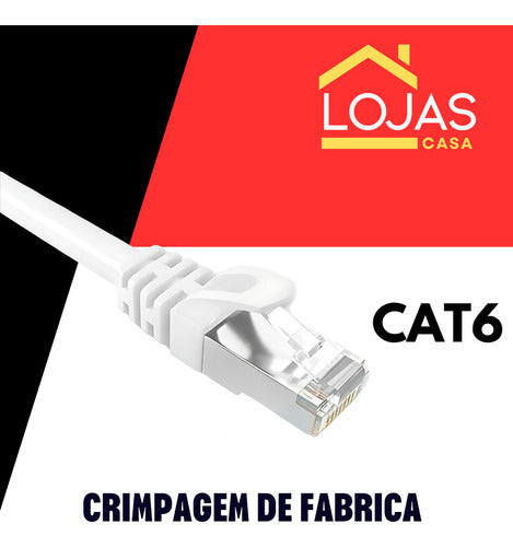 Cabo De Rede 20 Metros Lan Internet Crimpado Rj45 Cat6 Premium Conector Alumínio
