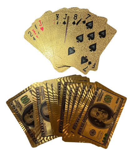 Baralho Dourado Resistente A Água Anti Rasgo Cartas Gold Our