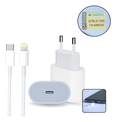 Carregador Fonte Turbo 20w Para iPhone 7 8 X Xr 11 12 13 14