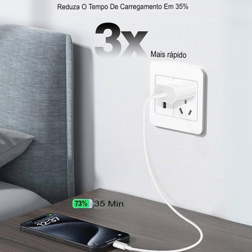 Fonte E Cabo Carregador 35w Para Samsung S24 S23 Note Xiaomi