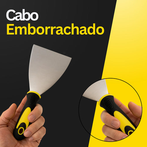 Espátula De Aço Profissional P/ Gesso Massa Corrida Raspar