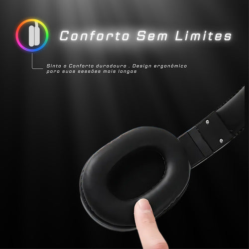 Fone Gamer 7.1 Rgb Som Imersivo 360 Jogos Pc Ps4/5 Xbox On