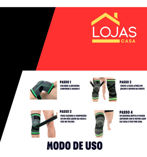 Joelheira Compressão Confortável Ajustável Tensor De Lesões