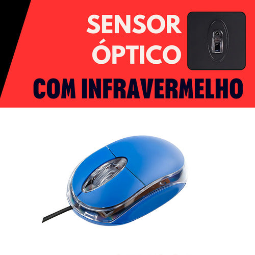 Mouse Usb Com Sensor Óptico Profissional Anatômico Preto