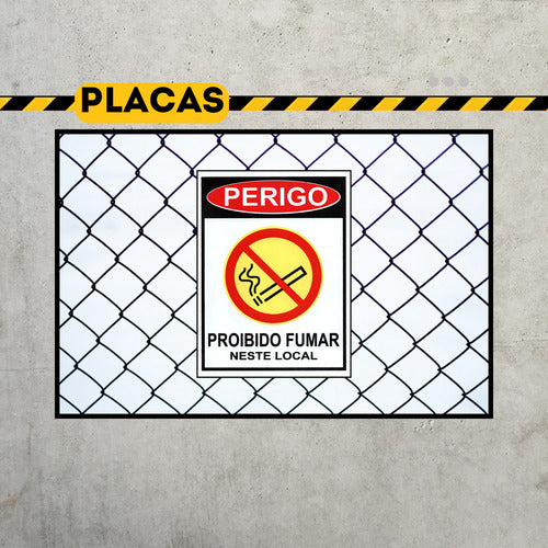 Kit 2 Placa Proibido Fumar Nesse Local Para Empresa