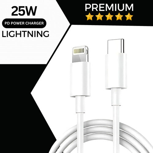 Fonte Carregador + Cabo Usb-c Para iPhone X 11 12 13 14 25w