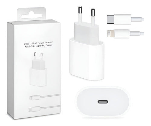 Cabo E Fonte Compatível iPhone SE X Xr 11 12 13pro Usb-c 20w