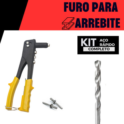 Kit Jogo Brocas Com Estojo Aço Rápido Usinagem Arrebite Resi