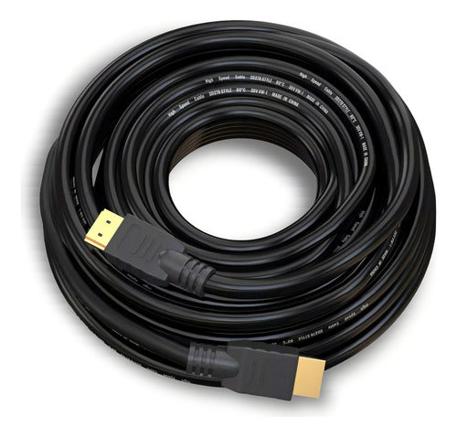 Cabo Hdmi Alta Velocidade 10m Preto Ethernet 1080p Tv Ps3 Ps4 Xbox Pc Lojas Casa