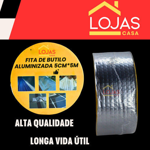 Fita Adesiva Vedação Multiuso Prova Dágua Butilo Impermeável