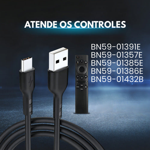 Cabo Usb-c 1m Controle Remoto Samsung Lojas Casa Rápido E Durável