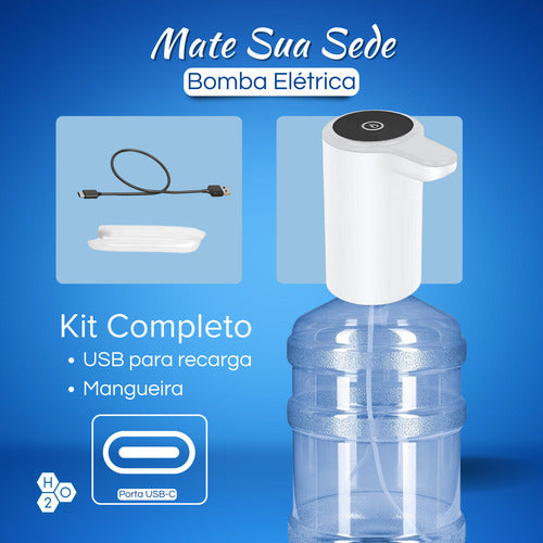 Bomba Elétrica Recarregável Para Galão De Água  Bivolt Usb