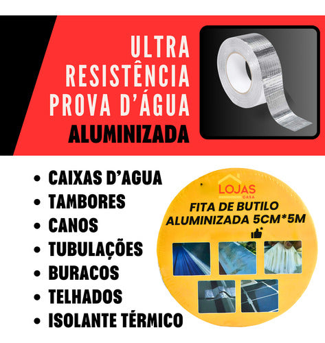 Fita Adesiva Vedação Multiuso Prova Dágua Butilo Impermeável