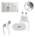 Carregador Fonte Turbo 35w Para iPhone 15 Pro Max Com Cabo Cor Branco