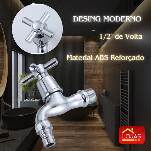 Torneira Parede Jardim Tanque Mangueira Cozinha Lavabo Inox