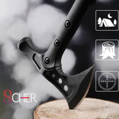Machado Martelo Tático Tomahawk Militar Caça Camping Premium