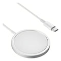 Carregador Sem Fio Magnético Indução P/ iPhone 13 14 15 16 Cor Branco