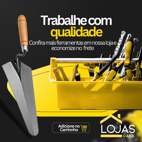 Colher De Pedreiro Jardim Canteiro Reta 10  Aço Profissional