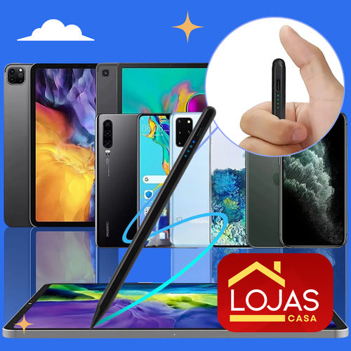 Caneta Touch Screen Ponta Fina Para Desenho Celular Tablet