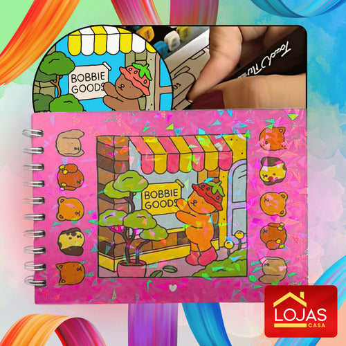 Livro Colorir Goods 50 Folhas Desenhos Bobbie Pintar Acetato