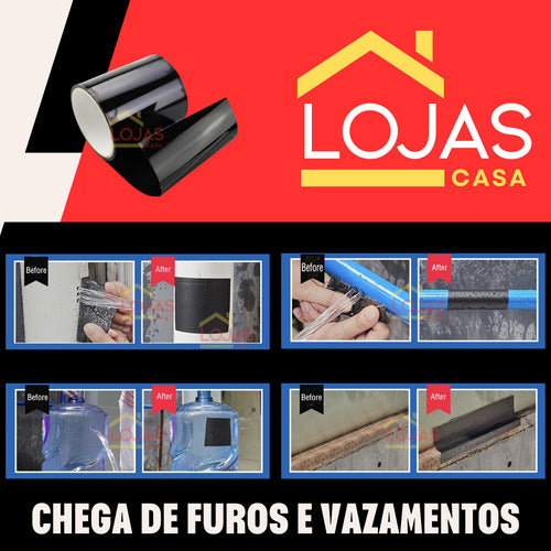 Fita Adesiva Reparos Impermeável Vedação Vazamento Cano Flex