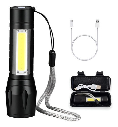 Lanterna Tatica Led Militar Longo Alcance Usb Recaregavel