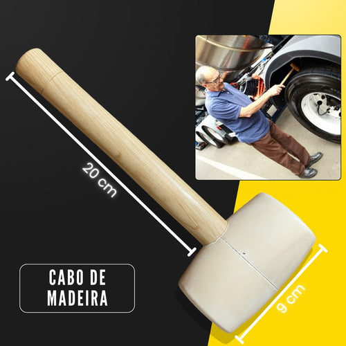 Martelo De Borracha Lojas Casa Madeira 225g Assentamento Mármore