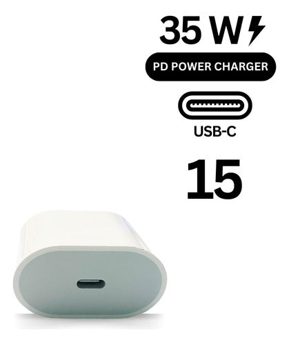 Fonte Turbo Carregador 35w P/ iPhone 15, 15 Pro E 15 Pro Max