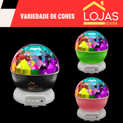 Iluminação Led Globo De Festa Mágico  Luz Rgb À Pilha Ou Usb