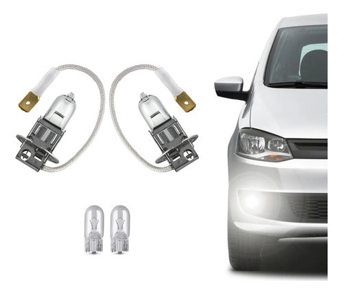 Par Lâmpadas Halógena 60/55w 12v Farol Carro H1 /h3 / H4/ H7
