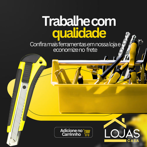 Estilete Reto Portátil 3 Lâminas Profissional Leve Bolso
