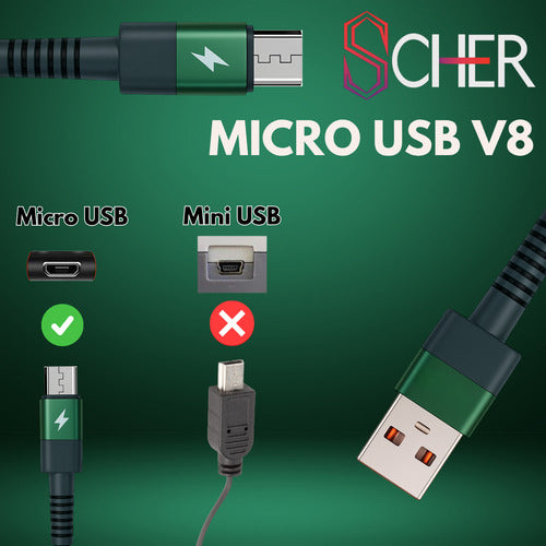 Cabo Recarga Controle Ps4 Usb V8 Trançado Resistente Tático