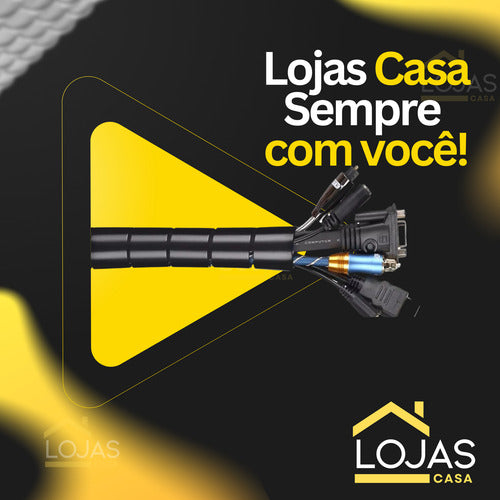 Organizador Esconde Fios 16 Mm Premium 1.5 Metros Discreto - Preto