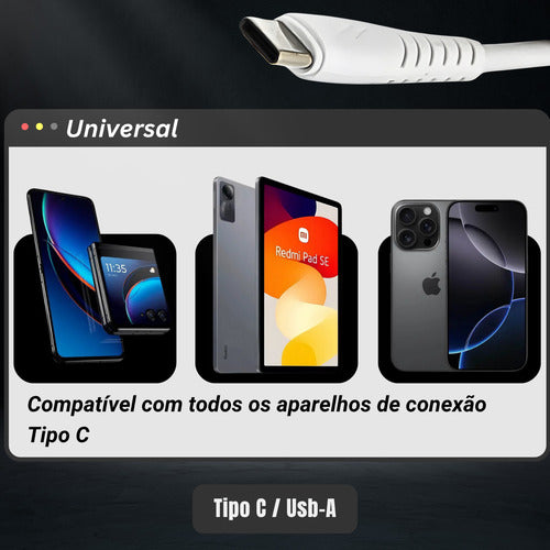 Cabo Carregador Para Samsung A20/ A32/ A31/ A52/ A72