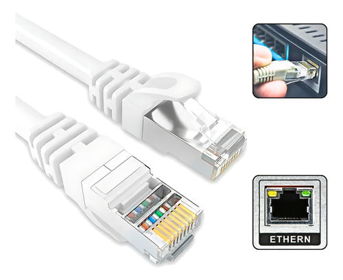 Cabo De Rede 10 Metros Internet Crimpado Rj45 Cat6 Premium