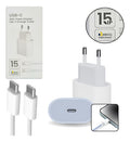 Carregador Fonte Turbo 25w Para iPhone 15 Pro Max Com Cabo